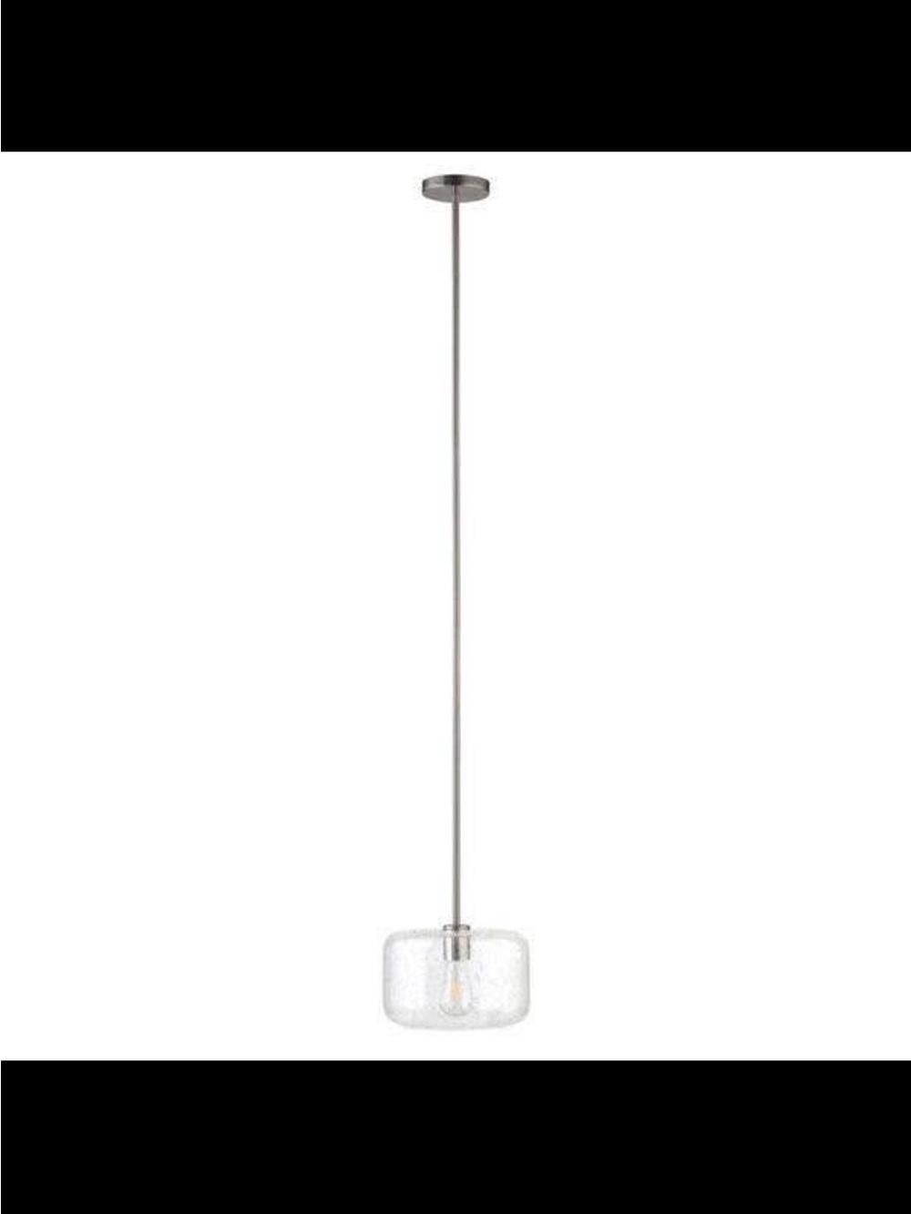 Clear Glass Single Pendant Light in Brushed Nickel